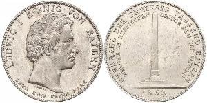 1 Thaler Kingdom of Bavaria (1806 - 1918) Silver Ludwig I of Bavaria (1786 – 1868)