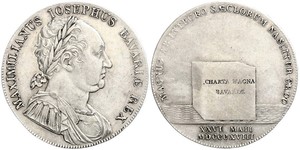 1 Thaler Kingdom of Bavaria (1806 - 1918) Silver Maximilian I Joseph of Bavaria (1756 - 1825)