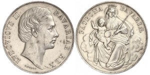 1 Thaler Kingdom of Bavaria (1806 - 1918) Silver Ludwig II of Bavaria (1845 – 1886)