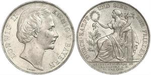 1 Thaler Kingdom of Bavaria (1806 - 1918) Silver Ludwig II of Bavaria (1845 – 1886)