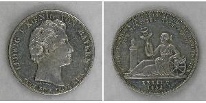 1 Thaler Kingdom of Bavaria (1806 - 1918) Silver Ludwig I of Bavaria (1786 – 1868)