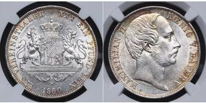 1 Thaler Kingdom of Bavaria (1806 - 1918) Silver Maximilian II of Bavaria (1811 - 1864)