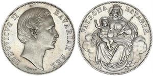 1 Thaler Kingdom of Bavaria (1806 - 1918) Silver Ludwig II of Bavaria (1845 – 1886)