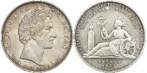 1 Thaler Kingdom of Bavaria (1806 - 1918) Silver Ludwig I of Bavaria (1786 – 1868)