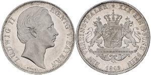 1 Thaler Kingdom of Bavaria (1806 - 1918) Silver Ludwig II of Bavaria (1845 – 1886)