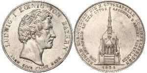 1 Thaler Kingdom of Bavaria (1806 - 1918) Silver Ludwig I of Bavaria (1786 – 1868)
