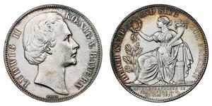 1 Thaler Kingdom of Bavaria (1806 - 1918) Silver Ludwig II of Bavaria (1845 – 1886)