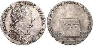 1 Thaler Kingdom of Bavaria (1806 - 1918) Silver Maximilian I Joseph of Bavaria (1756 - 1825)