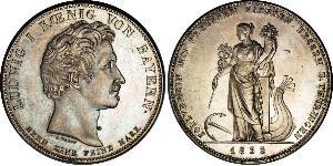 1 Thaler Kingdom of Bavaria (1806 - 1918) Silver Ludwig I of Bavaria (1786 – 1868)