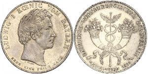 1 Thaler Kingdom of Bavaria (1806 - 1918) Silver Ludwig I of Bavaria (1786 – 1868)