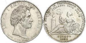 1 Thaler Kingdom of Bavaria (1806 - 1918) Silver Ludwig I of Bavaria (1786 – 1868)