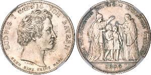 1 Thaler Kingdom of Bavaria (1806 - 1918) Silver Ludwig I of Bavaria (1786 – 1868)