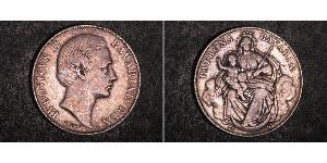 1 Thaler Kingdom of Bavaria (1806 - 1918) Silver Ludwig II of Bavaria (1845 – 1886)