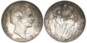 1 Thaler Kingdom of Bavaria (1806 - 1918) Silver Ludwig II of Bavaria (1845 – 1886)