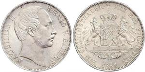 1 Thaler Kingdom of Bavaria (1806 - 1918) Silver Maximilian II of Bavaria (1811 - 1864)