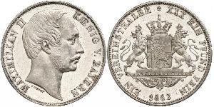 1 Thaler Kingdom of Bavaria (1806 - 1918) Silver Maximilian II of Bavaria (1811 - 1864)
