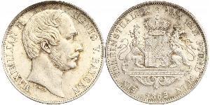 1 Thaler Kingdom of Bavaria (1806 - 1918) Silver Maximilian II of Bavaria (1811 - 1864)