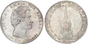 1 Thaler Kingdom of Bavaria (1806 - 1918) Silver Ludwig I of Bavaria (1786 – 1868)