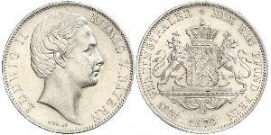1 Thaler Kingdom of Bavaria (1806 - 1918) Silver Ludwig II of Bavaria (1845 – 1886)