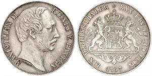 1 Thaler Kingdom of Bavaria (1806 - 1918) Silver Maximilian II of Bavaria (1811 - 1864)