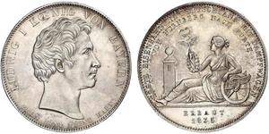 1 Thaler Kingdom of Bavaria (1806 - 1918) Silver Ludwig I of Bavaria (1786 – 1868)