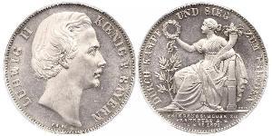 1 Thaler Kingdom of Bavaria (1806 - 1918) Silver Ludwig II of Bavaria (1845 – 1886)