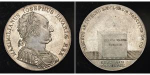 1 Thaler Kingdom of Bavaria (1806 - 1918) Silver Maximilian I Joseph of Bavaria (1756 - 1825)