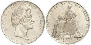 1 Thaler Kingdom of Bavaria (1806 - 1918) Silver Ludwig I of Bavaria (1786 – 1868)