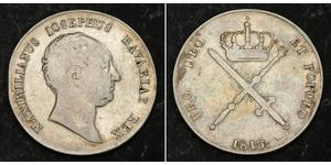 1 Thaler Kingdom of Bavaria (1806 - 1918) Silver Maximilian I Joseph of Bavaria (1756 - 1825)