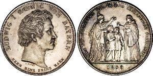 1 Thaler Kingdom of Bavaria (1806 - 1918) Silver Ludwig I of Bavaria (1786 – 1868)