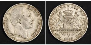 1 Thaler Kingdom of Bavaria (1806 - 1918) Silver Maximilian II of Bavaria (1811 - 1864)