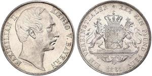 1 Thaler Kingdom of Bavaria (1806 - 1918) Silver Maximilian II of Bavaria (1811 - 1864)