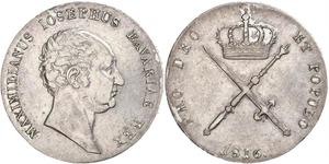 1 Thaler Kingdom of Bavaria (1806 - 1918) Silver Maximilian I Joseph of Bavaria (1756 - 1825)