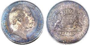 1 Thaler Kingdom of Bavaria (1806 - 1918) Silver Maximilian II of Bavaria (1811 - 1864)