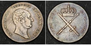 1 Thaler Kingdom of Bavaria (1806 - 1918) Silver Maximilian I Joseph of Bavaria (1756 - 1825)