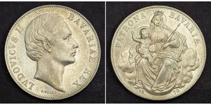 1 Thaler Kingdom of Bavaria (1806 - 1918) Silver Ludwig II of Bavaria (1845 – 1886)