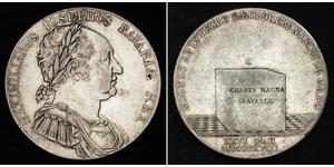 1 Thaler Kingdom of Bavaria (1806 - 1918) Silver Maximilian I Joseph of Bavaria (1756 - 1825)