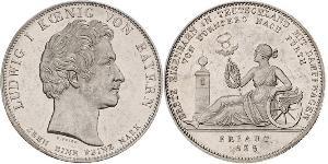 1 Thaler Kingdom of Bavaria (1806 - 1918) Silver Ludwig I of Bavaria (1786 – 1868)
