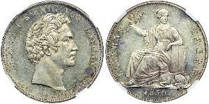 1 Thaler Kingdom of Bavaria (1806 - 1918) Silver Ludwig I of Bavaria (1786 – 1868)