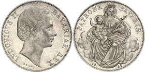 1 Thaler Kingdom of Bavaria (1806 - 1918) Silver Ludwig II of Bavaria (1845 – 1886)