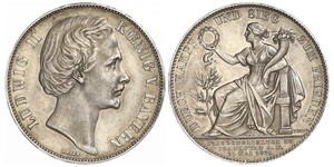 1 Thaler Kingdom of Bavaria (1806 - 1918) Silver Ludwig II of Bavaria (1845 – 1886)