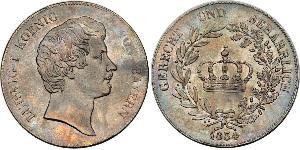 1 Thaler Kingdom of Bavaria (1806 - 1918) Silver Ludwig I of Bavaria (1786 – 1868)