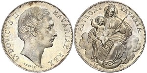 1 Thaler Kingdom of Bavaria (1806 - 1918) Silver Ludwig II of Bavaria (1845 – 1886)