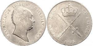 1 Thaler Kingdom of Bavaria (1806 - 1918) Silver Maximilian I Joseph of Bavaria (1756 - 1825)