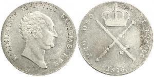 1 Thaler Kingdom of Bavaria (1806 - 1918) Silver Maximilian I Joseph of Bavaria (1756 - 1825)