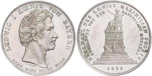 1 Thaler Kingdom of Bavaria (1806 - 1918) Silver Ludwig I of Bavaria (1786 – 1868)