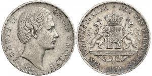 1 Thaler Kingdom of Bavaria (1806 - 1918) Silver Ludwig II of Bavaria (1845 – 1886)