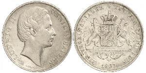 1 Thaler Kingdom of Bavaria (1806 - 1918) Silver Ludwig II of Bavaria (1845 – 1886)