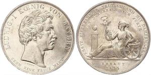 1 Thaler Kingdom of Bavaria (1806 - 1918) Silver Ludwig I of Bavaria (1786 – 1868)