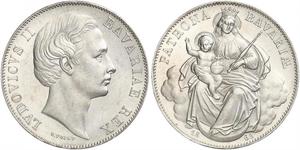 1 Thaler Kingdom of Bavaria (1806 - 1918) Silver Ludwig II of Bavaria (1845 – 1886)